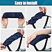 Smiry Stretch Jacquard Office Computer Chair Armrest Covers, 2PCs Removable Washable Anti-dust Desk Chair Arm Pad Covers, Navy Blue