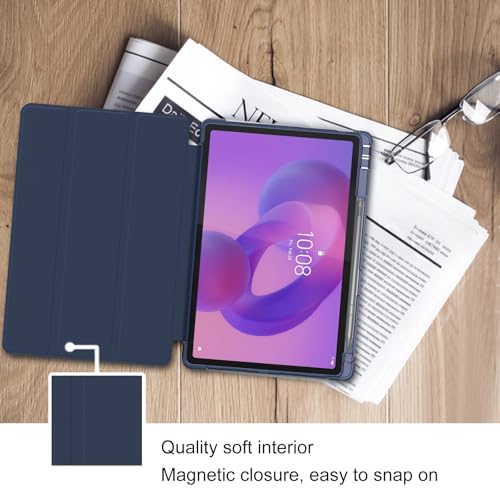 Image of ProCase Smart Case for 2025 Lenovo Idea Tab Plus 12.1 Inch /Tab K12, Navy | Slim Light Cover Trifold Stand Hard Shell Folio Smart Protective Case for Idea Tab Plus /Tab K12 (TB361FU /TB361ZU)