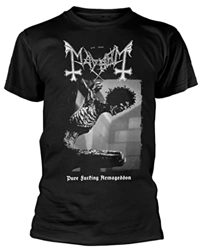Mayhem - Camiseta "Pure F*cking Armageddon" (negro), Negro -, L