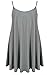 Girls Walk Women's Plain Plus Size Casual Flared Cami Strappy Swing Dress