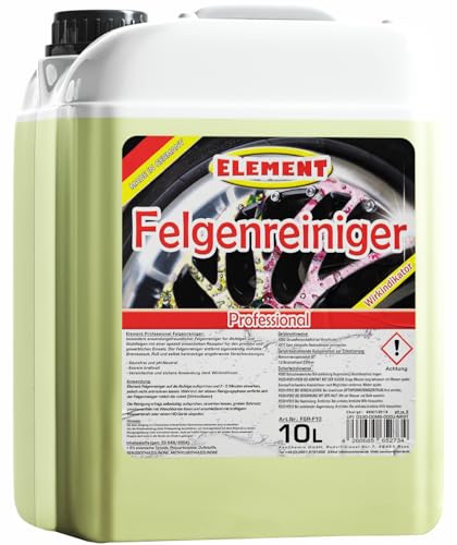 Element Felgenreiniger zur Felgenpflege | 10 Liter | Professioneller Felgenreiniger | effiziente & säurefreie Reinigung für Leichtmetall & Stahlfelgen | Wirkindikator | pH-neutral und säurefrei |