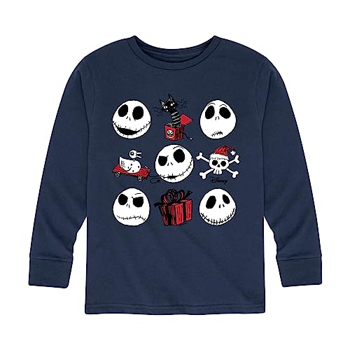 Disney The Nightmare Before Christmas - Jack Christmas Grid - Toddler and Youth Long Sleeve Graphic T-Shirt