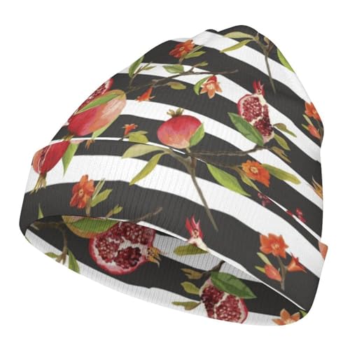 Fruit of Red Pomegranate Pattern Kids Beanie Hat for for Girls Boys Children Cap Winter Knitted Chemo Cancer Headwear Accessories Gifts Decoration