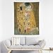 The Kiss by Gustav Klimt Poster Wall Tapestry Art Picture Print Modern Family Bedroom Decor Tapestries 30