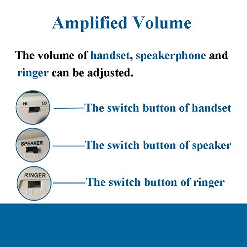 Hepester P-011 Large Button Corded Phone For Elderly Amplified Phone For Seniors Home Telephone With Big Buttons Works In Power Outage For Sos Emergency #TOP2