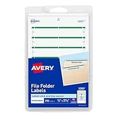 Image of Avery File Folder Labels. Brand catalog list of AVERY. This item is rated with a 5.0 scores over 5