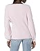 Cable Stitch Women's Ribbed Blouson Sleeve Sweater - Boat Neck Long Sleeve Drop Shoulder Solid Color Pullover Knit Top (Large, Lilac Pink)
