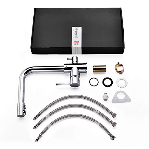 Ibergrif-M22109-Griferia-de-Cocina-3-Vias-Osmosis-Grifo-para-Fregadero-Monomando-Cromo-Plata