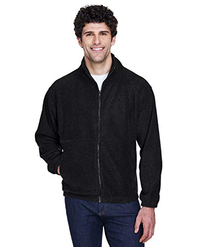 UltraClub Men's Iceberg Fleece Full-Zip Jacket - Black - Large2