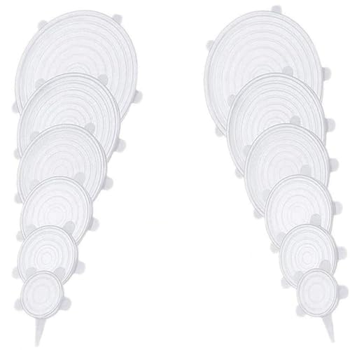12 pcs Silicone Stretch Lids Set for Food Storage