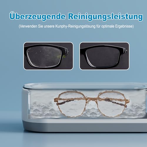 Ultraschallreinigungsgerät Brille, Ultraschallreiniger 350ml 46KHz, Ultraschallgerät Ultrasonic...