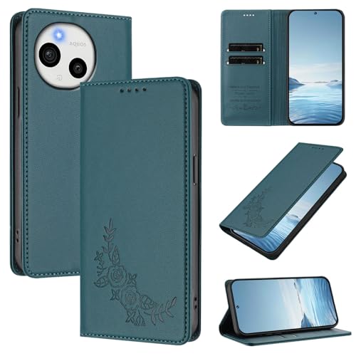 �X�}�z�P�[�X �Ή��@�� for Sharp Aquos Sense9 Plus/Aquos R9 Pro �yRFID�u���b�N�z�y�J�[�h�z���_�[�t�����z �}�O�l�b�g�J�� �X�^���h�@�\�t���z�X�}�z�P�[�X Green