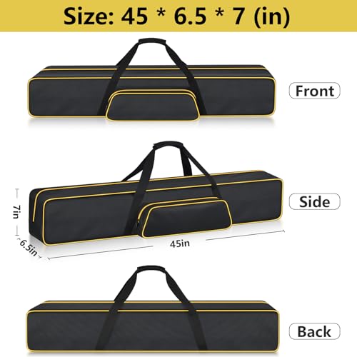 Pole Saw Bag for WORX/for DEWALT/for Greenworks/for EGO Power+/for BLACK+DECKER Electric Telescoping ChainSaw, Cordless Power Saw Storage Case for Extension Tree Trimmer Attachment(Box Only)-Yellow by Steadtep - Image 5