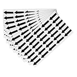 TOP-VIGOR Kleine Pfeilaufkleber, 1,2 x 0,5 cm, PVC-Klebeetiketten für Fließrichtung, Fehlermarkierung, Inspektion und Qualitätskontrolle, Schwarz, 15 Stück