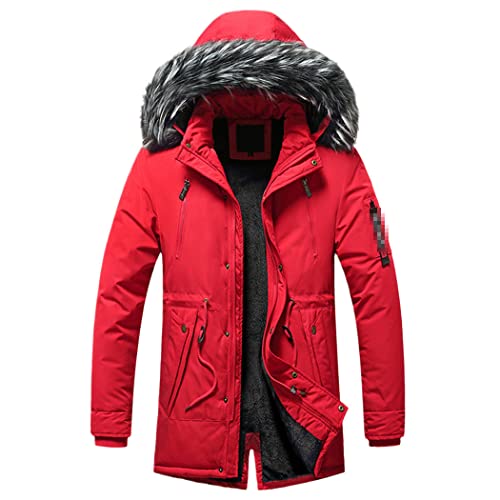 Parka d'hiver homme chaude Haitpant rouge XXL contre le froid polaire
