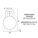 Master Lock 1533EURD Kłódka szyfrowa, losowy kolor, 5,7 x 4 x 2,5 cm