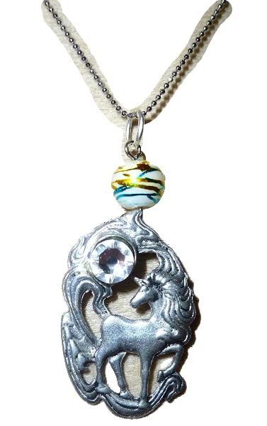 Pendentif licorne strass cristal AB éclat qualitatif