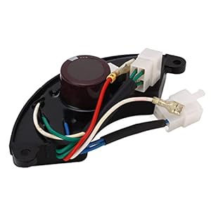 Jeffergarden Engine Voltage Regulator Automatic Gasoline Generator with Harness 3 Phase AVR Module Power, Universal Design, ABS Housing, 450V 680UF Capacitor, High Accuracy, Good