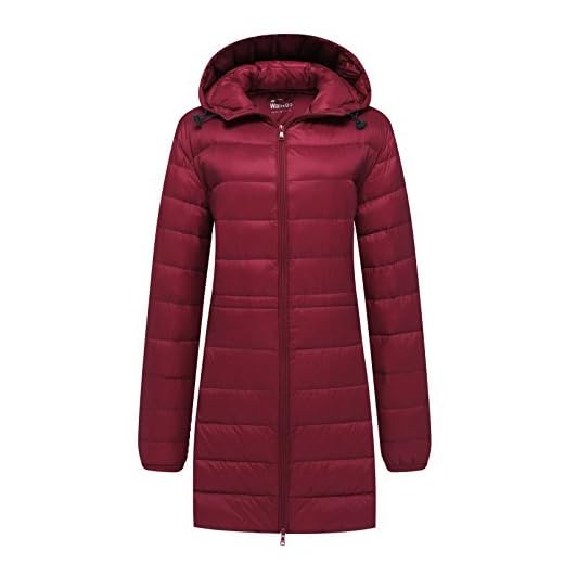 Wantdo dam lång dunkappa packbar med huva