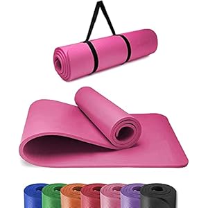 RAXTER Yoga Mat 10mm Thick, Classic Pro Non-Slip Yoga Mat- NBR for Home and Gym Workout Eco-Friendly for Men and Women’s Fitness, Pilates and Gymnastics, Planks & Floor Exercise