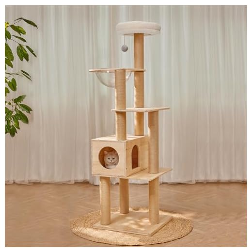 Luxury Multi-Level Wooden Cat Tree