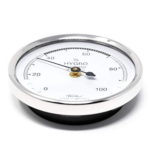 Hygromètre synthétique haute précision chrome 30 cm à lecture immédiate