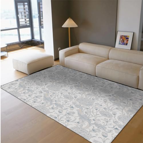 Tapis floral hortensia en peluche douce 120x210cm idéal pour grand confort de chambre - 3