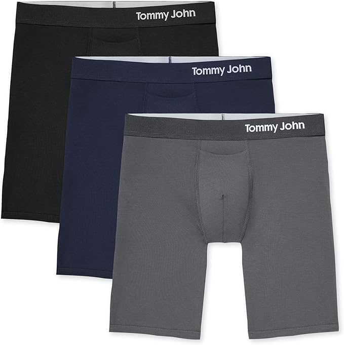 Men’s Underwear, Supima Cool Cotton Boxer Briefs with Contour Pouch and Longer 8" Inseam, Comfortable Fabric