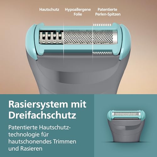 Philips Bodygroom 3000er-Serie – Herrentrimmer mit Dreifachschutz-Rasiersystem, trimmen und rasieren im Intimbereich, hautnah und besonders schonend, 100% duschfest, 80 Min. Laufzeit, BG3480/15 4