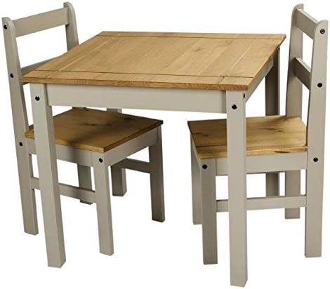 Mercers Furniture Trade Corona Grey Wax Rio Dining Table & 2 Chairs