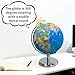 Sexacohu 8'' Illuminated Globe for Kids(World Globe with Stable Heavy Metal Base Rewritable Easy-Read High Clear Map Educational Interactive for Children Learning STEM Toy Present for 3+ Years Old)