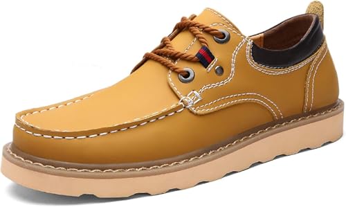 Men's Fu Formal Soft Flat Lightweight Boat Shoes Suitable for Driving and Hiking