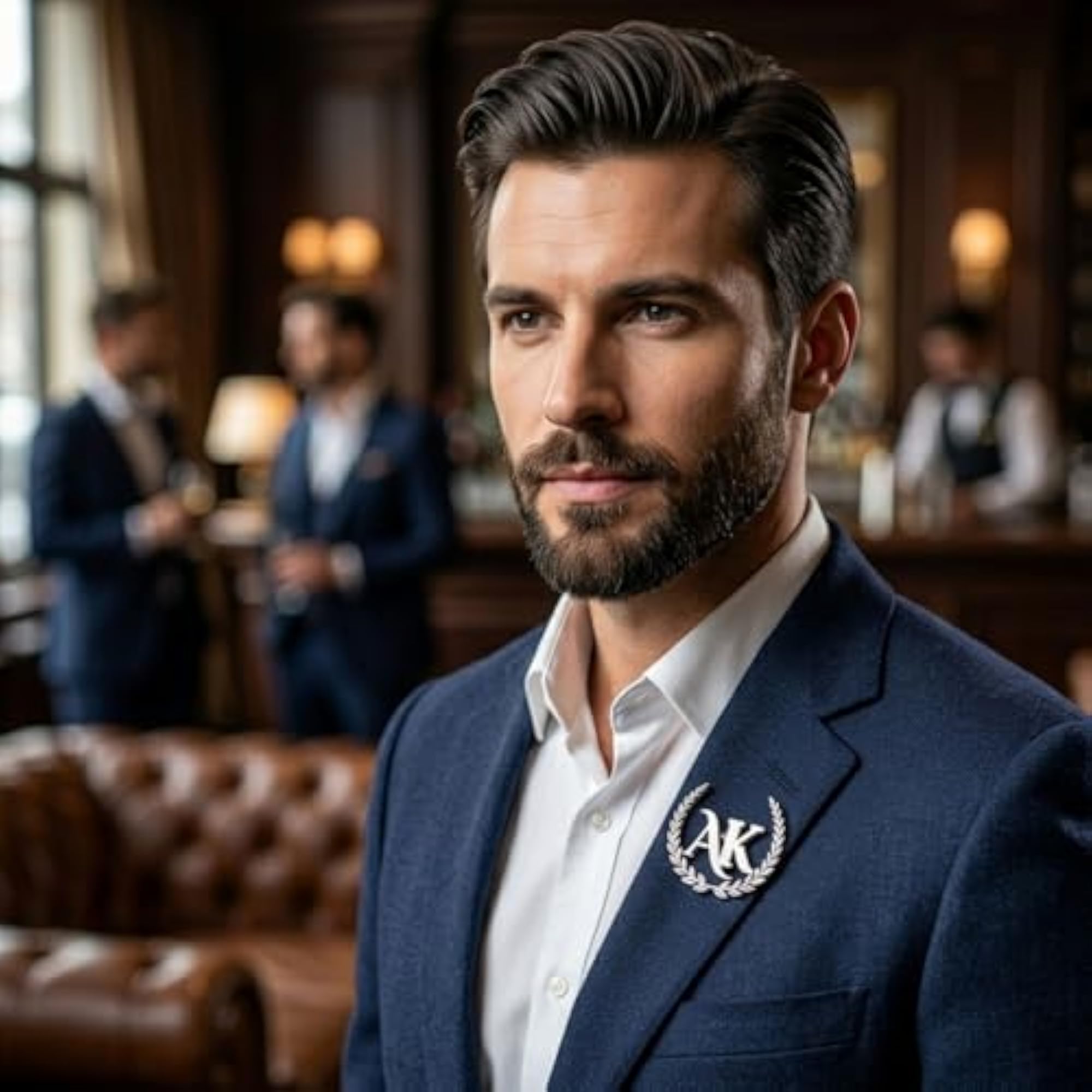 Personalised Plated Royal Crest Initial Brooch Pin, Wedding Gift