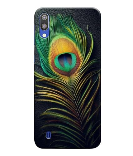 Image of Peacock Feather Mor Pankh Printed Hard Back Case Cover Compatible for Samsung Galaxy M10 (Multicolor) - D1671