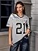 Oversized Jersey Shirts for Women - V Neck Baseball Jerseys Shirt Team Number Y2k Streetwear Tee Tops Grey