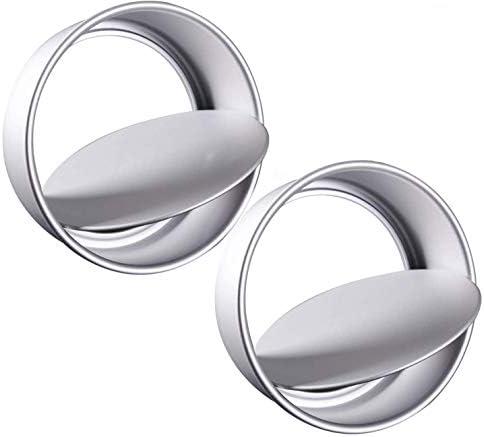 KENIY 2 Pack 5-Inch Non-Stick Deep Aluminum Round Cake Pan with Removable Bottom for Wedding/Birthday/Christmas Cake Baking Round Cake Tin Set with Loose Base (5 inch)