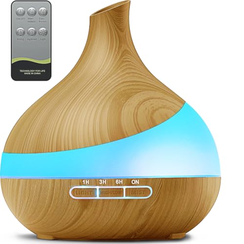 TDZXQQ Essential Oil Diffuser for Women: 500ml with 14 Color LED