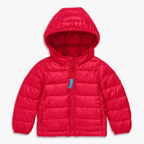 Primary Baby Lightweight Puffer Jacket Water-Repellent and Windproof Made with 100% Recycled Materials (Dusk, 12M-18M)