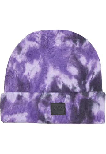 Urban Classics Unisex Tie Dye Beanie M TZE, Ultraviolet/Darkgrey, Einheitsgröße EU