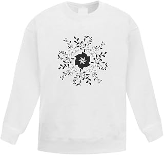 Azeeda 'Flower & Leaves' Kid's Sweatshirt/Jumper (9-11 Years) (KW00063136)