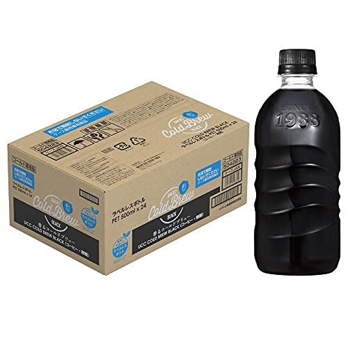UCC COLD BREW BLACK ラベルレスボトル PET 500ml×24本 ケース販売用 （EC限定）