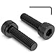 120 Stück M4 x 14 mm Schrauben, Zylinderschrauben mit Innensechskant, M4 Schrauben Schwarz Kohlenstoffstahl Zylinderkopfschrauben, Inbusschrauben Vollgewinde mit Schlüssel