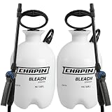 Chapin 1-Gallon Bleach Pump Sprayer, Anti-Clog Design (2 Pac...