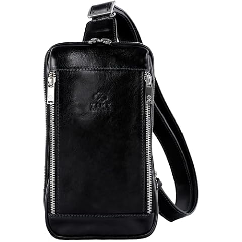 Time Resistance Leather Crossbody Bag for Travel Cover