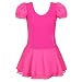 BHL Kids Girls Dance Leotard 3-14 Years Ruffle Sleeve (5-6, Hot Pink)