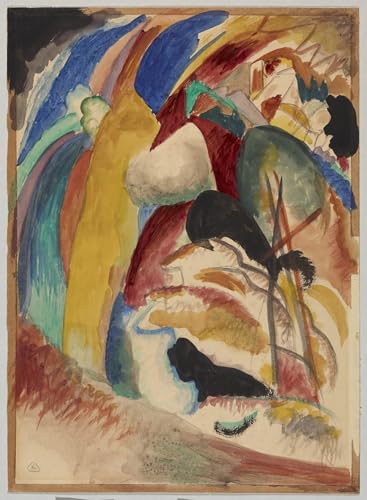 Toile Kandinsky Bild mit weißer Form tableau décoration chambre