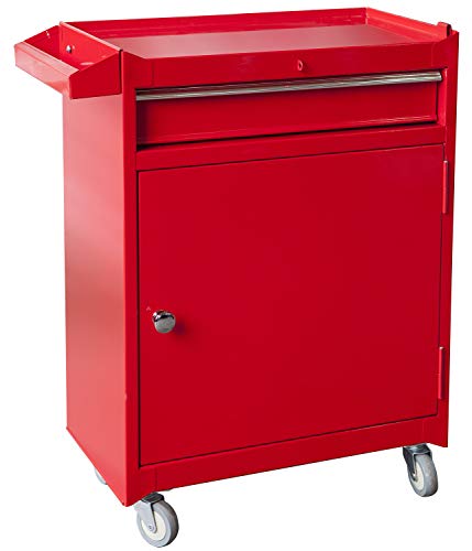 Big Red Atbt1204R-Red Detachable 4 Drawer Tool Chest With Large Storage Cabinet And Adjustable Shelf, 20.3" L X 11" W X 40.4" H #TOP3