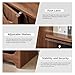 Caspellaire Sideboard Buffet Cabinet with Storage Set of 3, 94.5” Wide Mid Century Modern Wood Storage Cabinet with 6 Doors and Adjustable Shelf for Dining Room, Living Room, Entry
