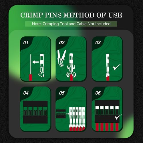 image for Pzsmocn 50 Sets / 300 Pieces for Dupont 2.54 mm Pitch 5-Pin Adapter Co