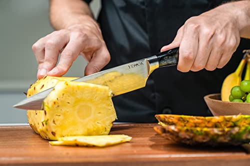 Yehok Chef Knife | 8 Inch Professional Kitchen Knife | German High Carbon Stainless Steel | Ultra Sharp Blade And Ergonomic Handle For Chopping, Slicing | Chef'S Knives With Gift Box thumb #2
